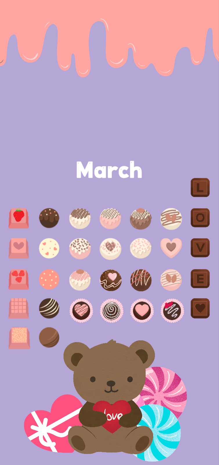 발렌타인데이, 화이트데이 모바일 배경