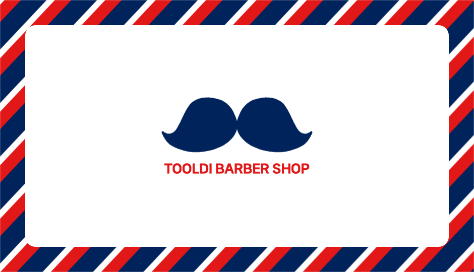 툴디 바버샵 디지털 명함 가로