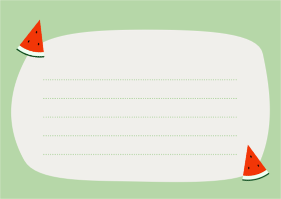 안녕 여름 수박 일러스트 카드 엽서