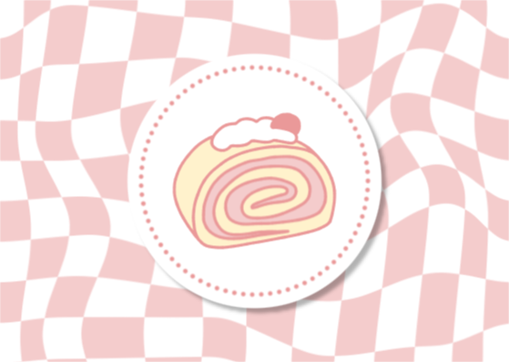 딸기 롤케이크 엽서 카드