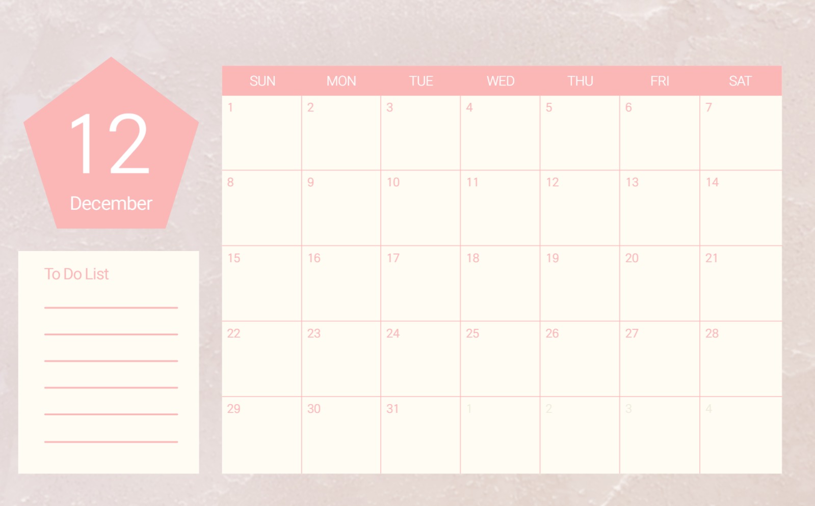 월간 달력형 스케줄 플래너 굿노트