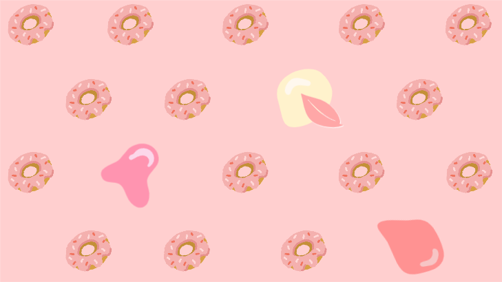 달콤한 딸기도넛 배경화면 PC