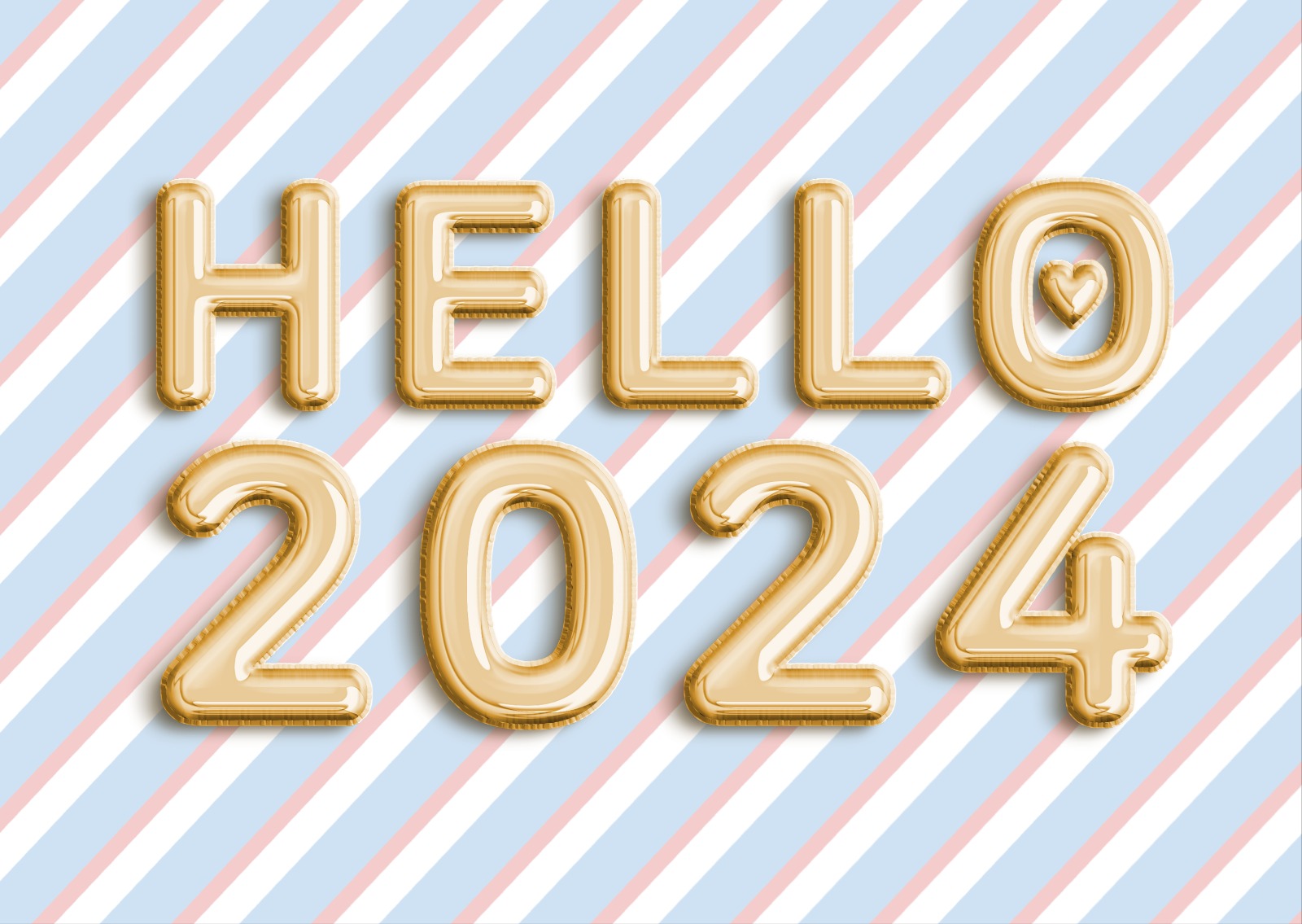 헬로 2024 신년 엽서 카드