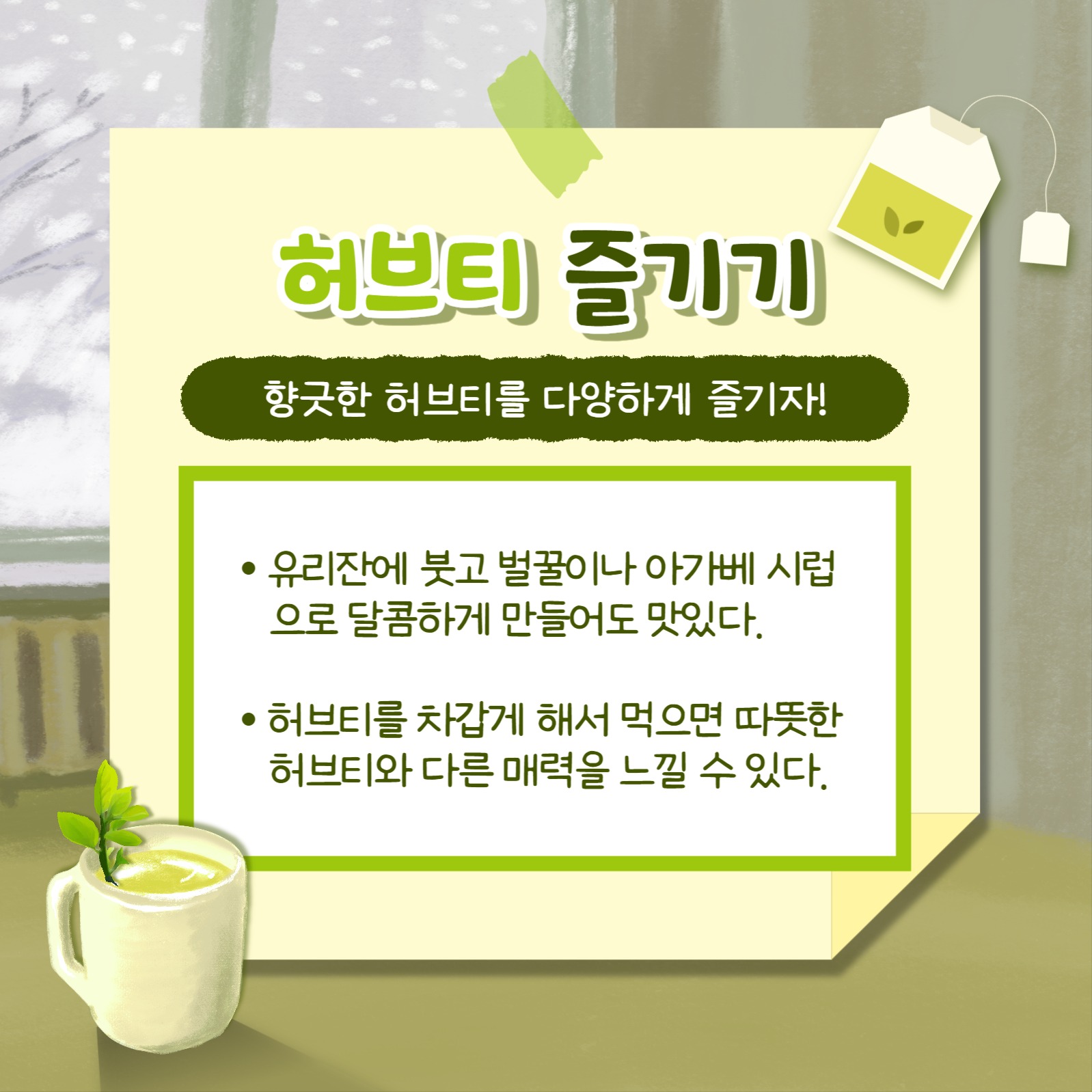 허브티 만드는 법 카드뉴스