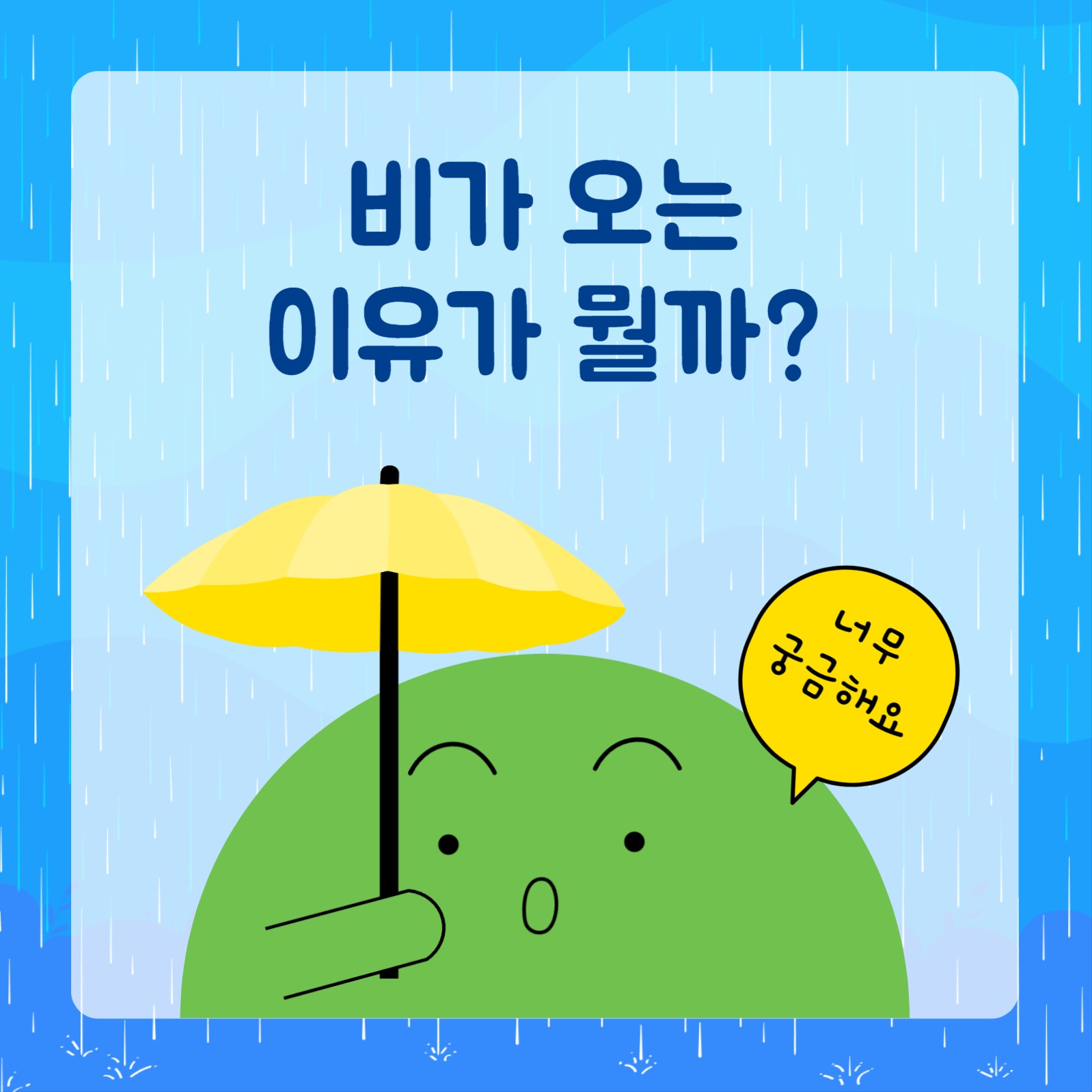 비가 오는 이유 카드뉴스