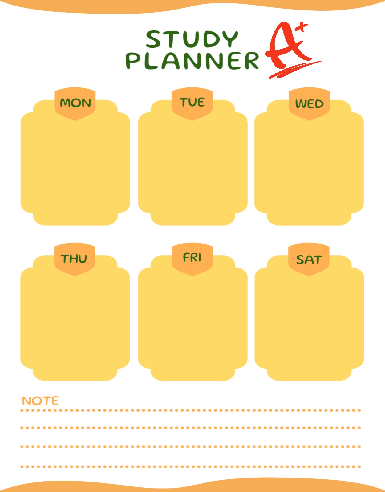 일요일은 쉬는 스터디 플래너