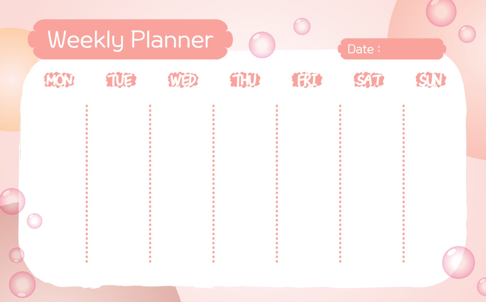 비누방울위클리플래너