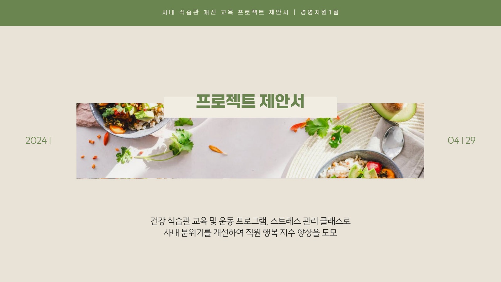 프로젝트 제안서 프레젠테이션