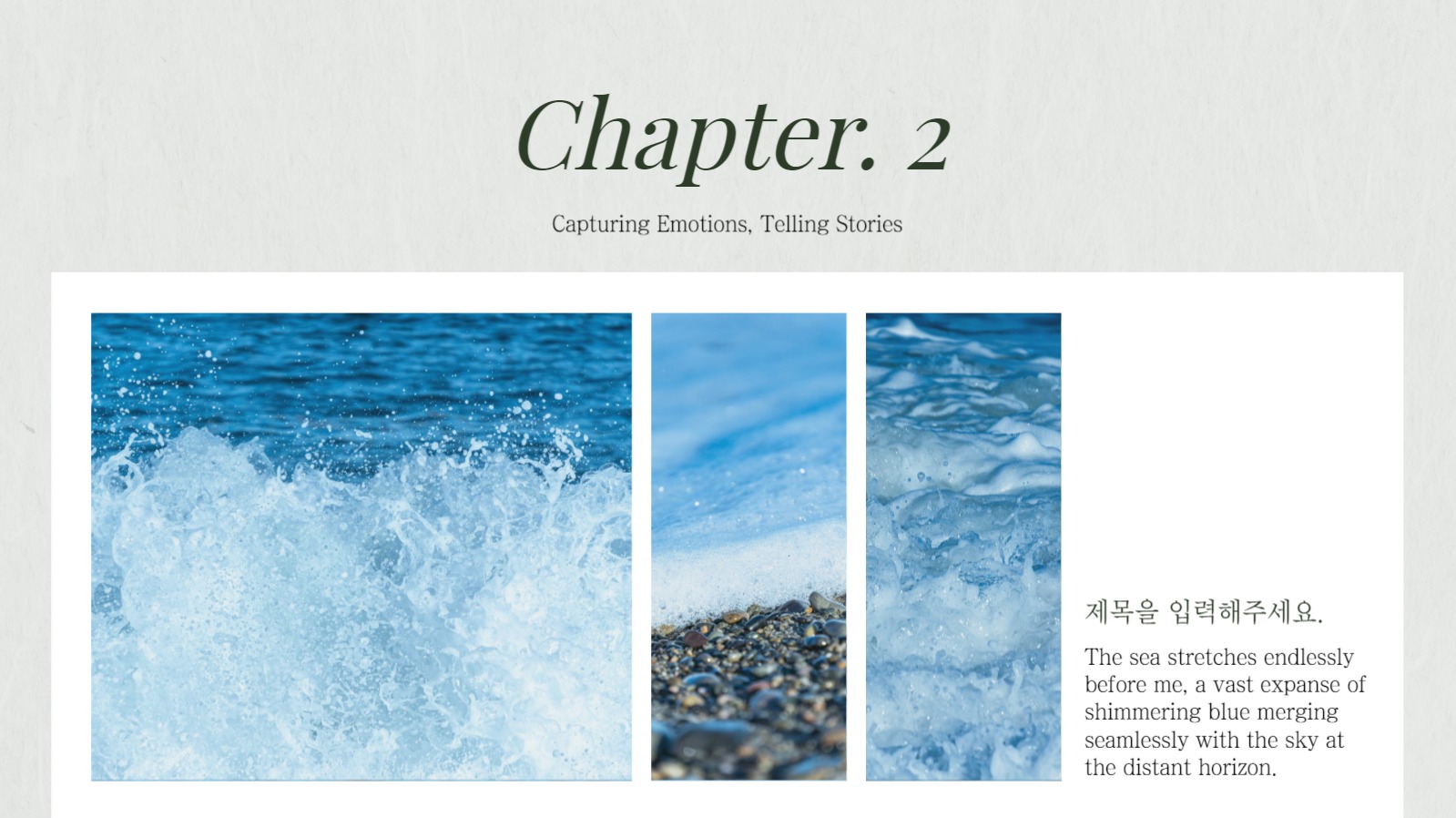 감성적인 포트폴리오 템플릿