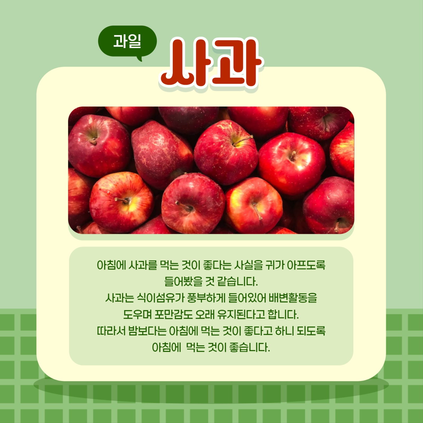 아침에 먹은 과일 야채