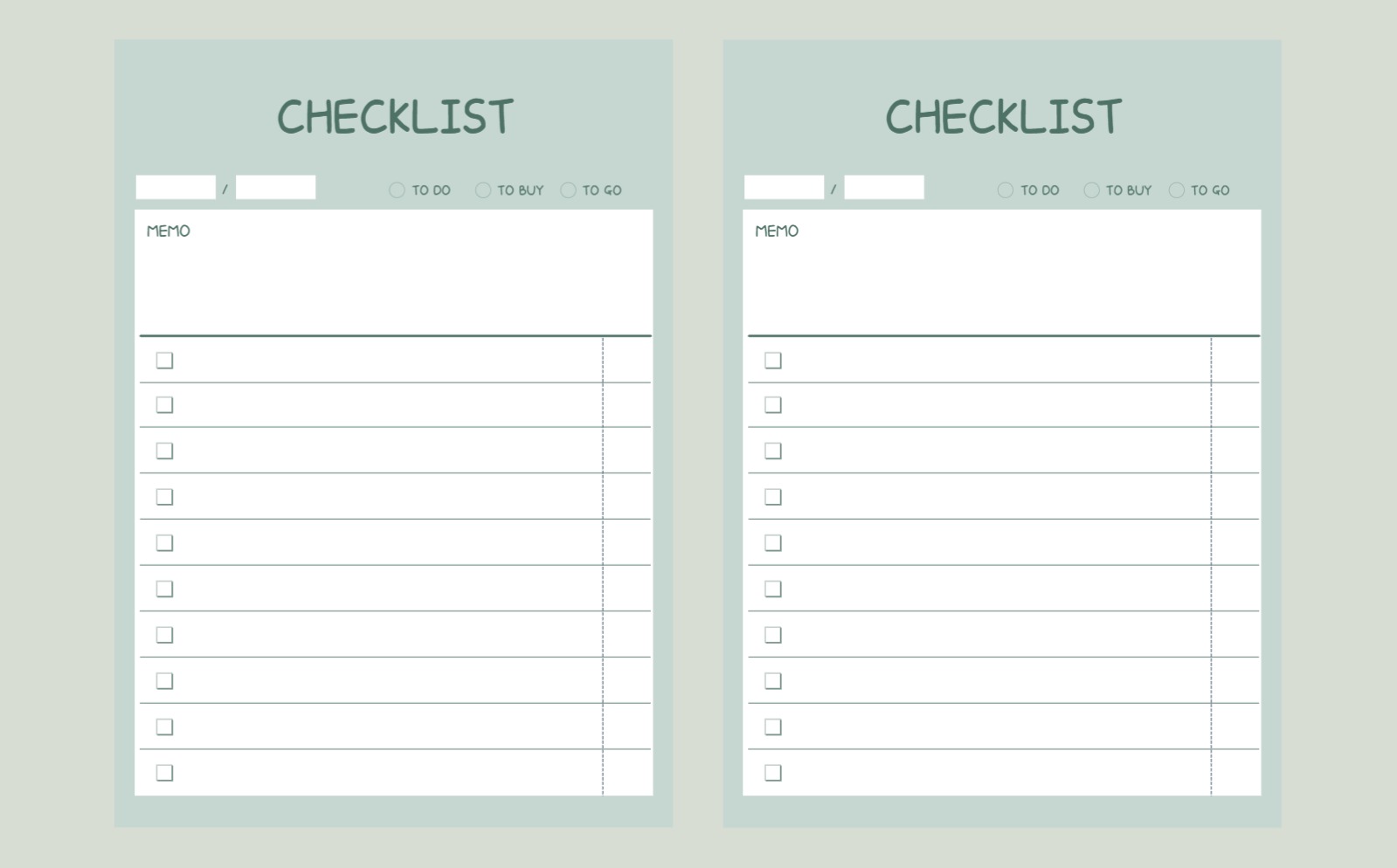 파스텔 체크 리스트 
