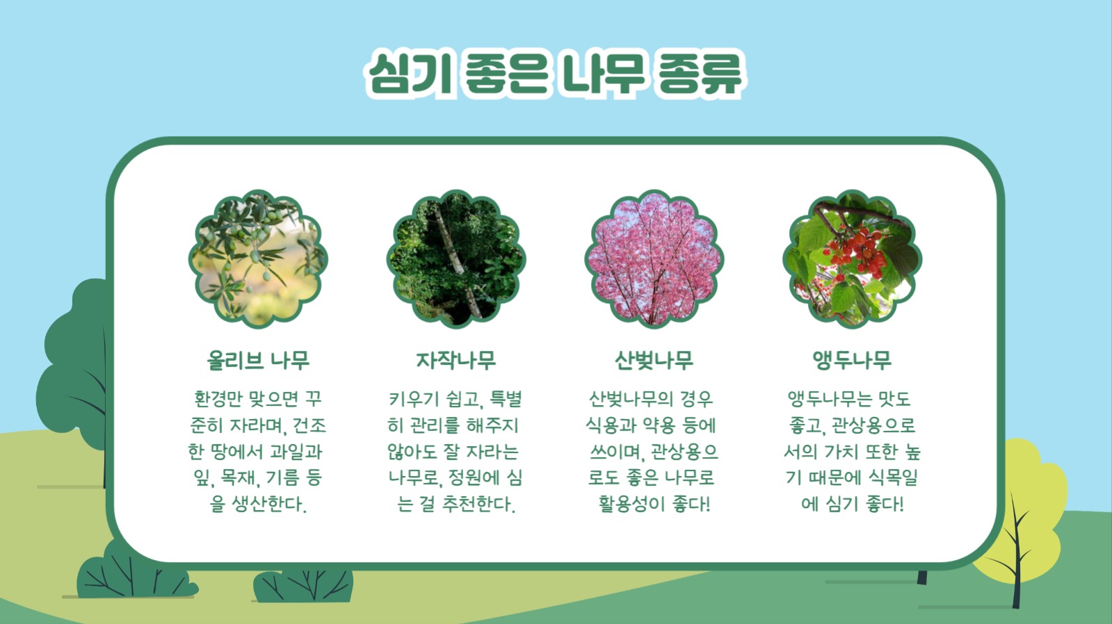 식목일의 의미와 유래 프레젠테이션