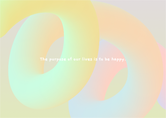 인생의 목적은 행복이야 엽서 카드