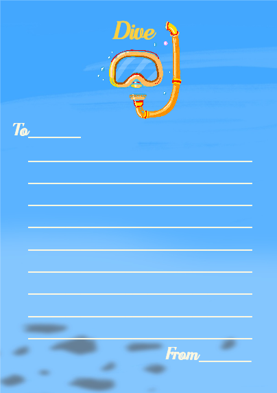 다이브 편지지