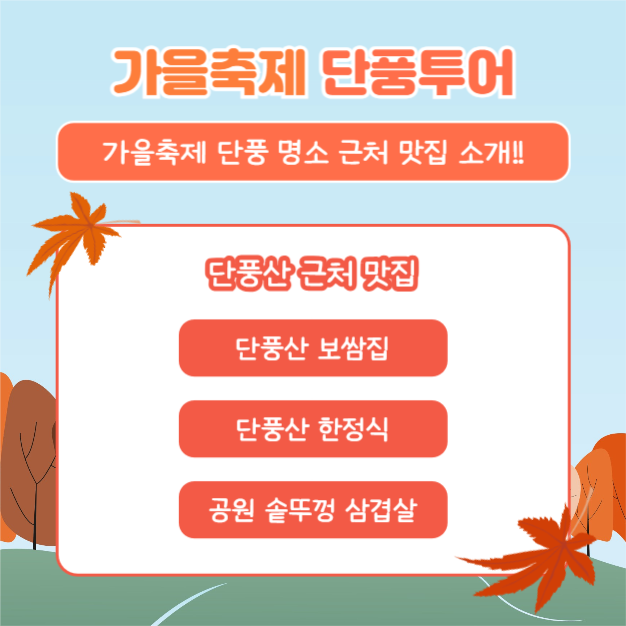 가을축제 단풍투어 (카드뉴스)