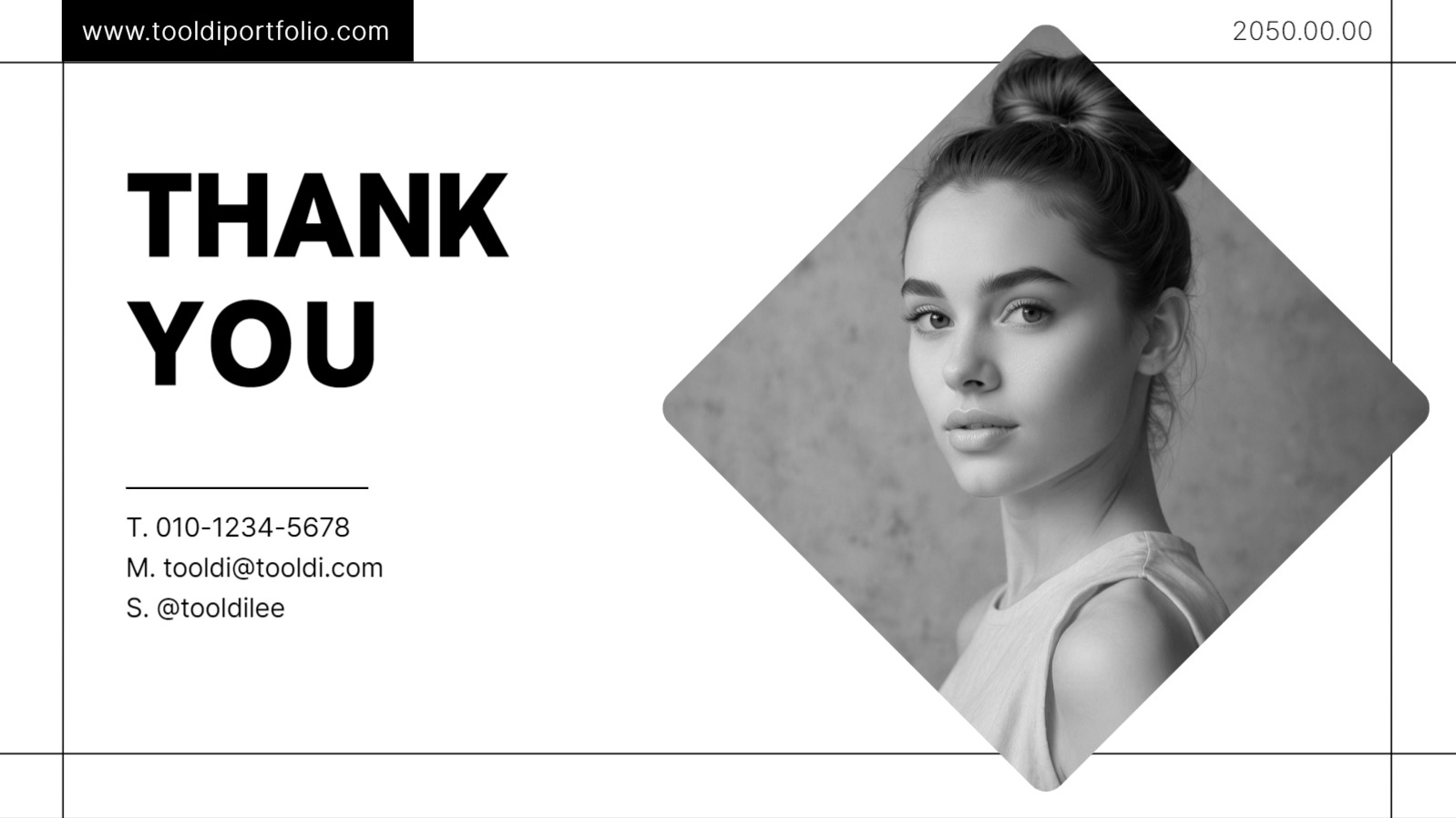 모던하고 심플한 블랙 색상 포트폴리오