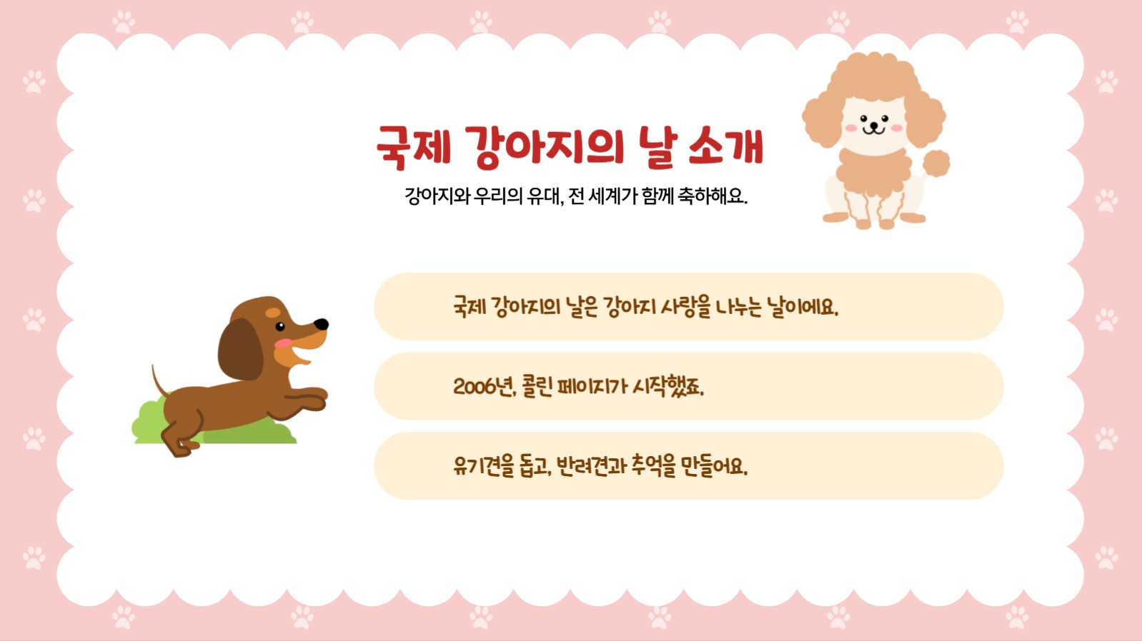 국제 강아지의날 행사