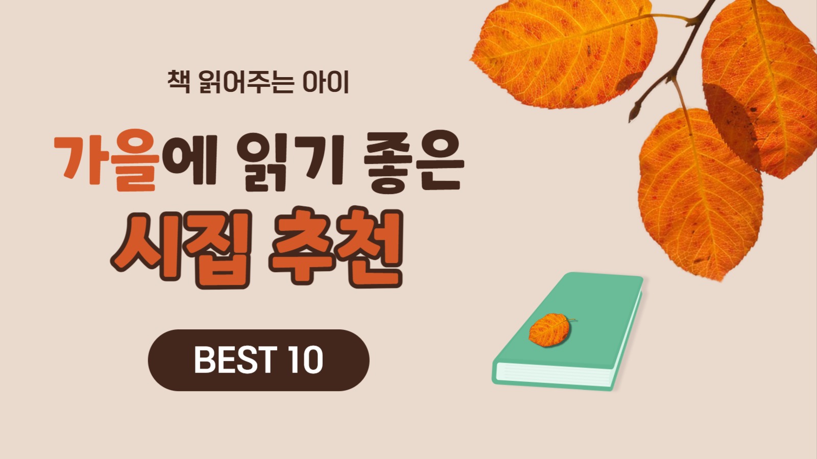 가을 시집 추천 유튜브