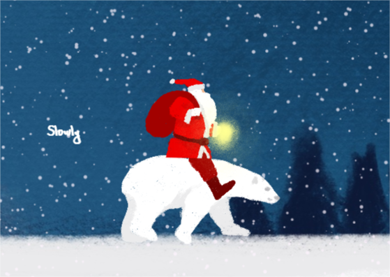 슬로우리 산타 엽서