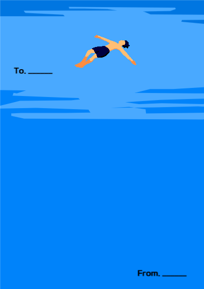 바다유영 편지지