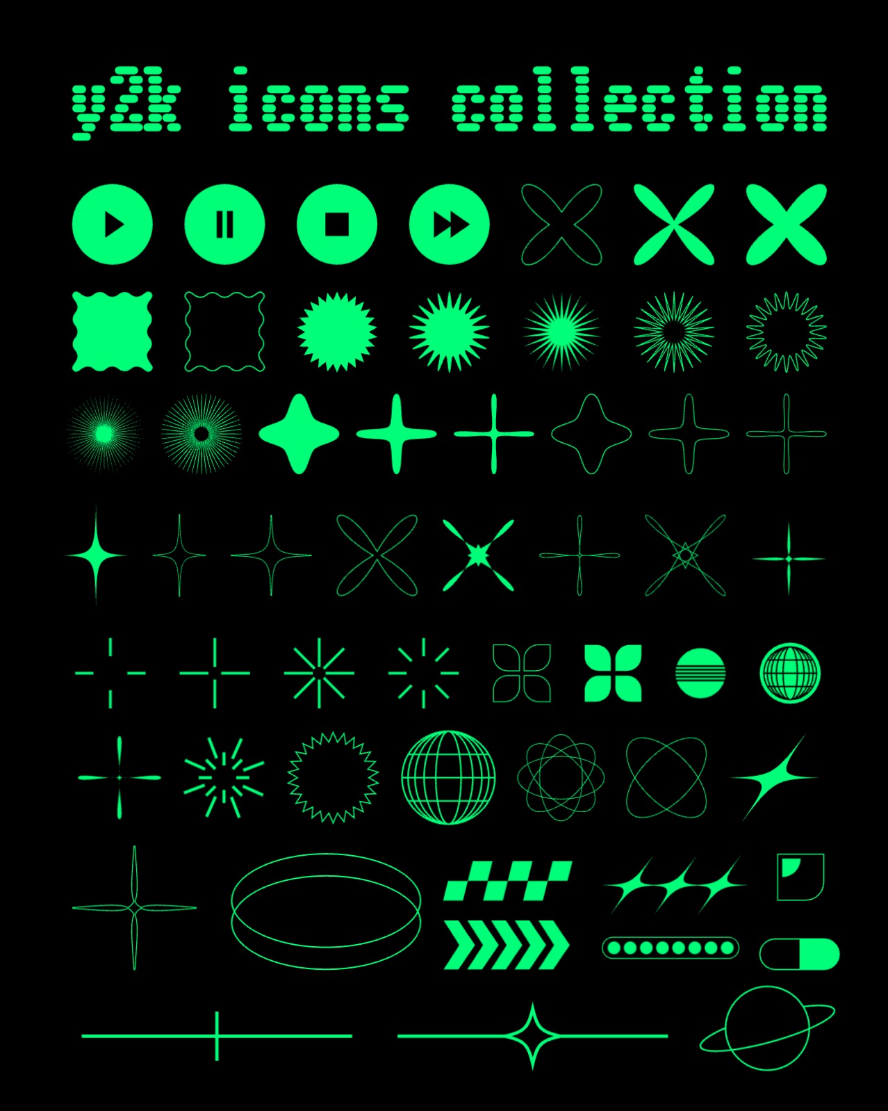 y2k 이모티콘 컬렉션 모음집