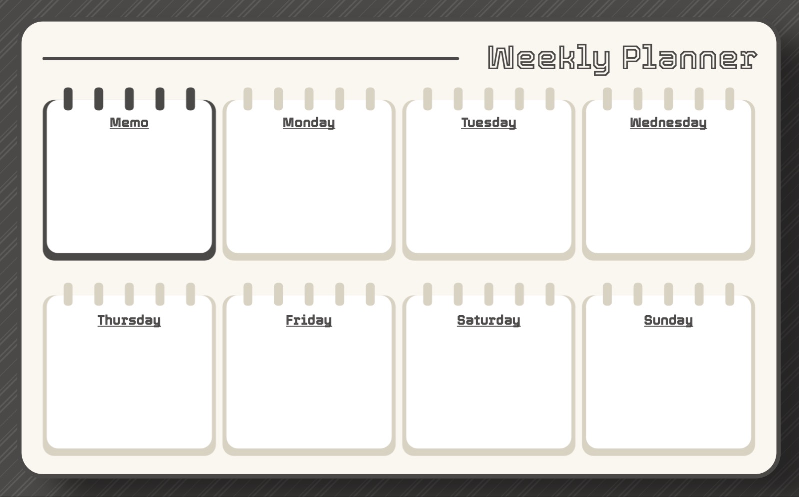 스프링 메모 위클리 플래너 굿노트
