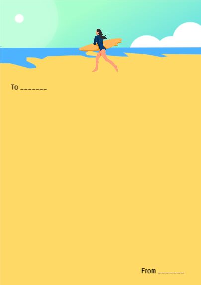 여름을 향해, 편지지