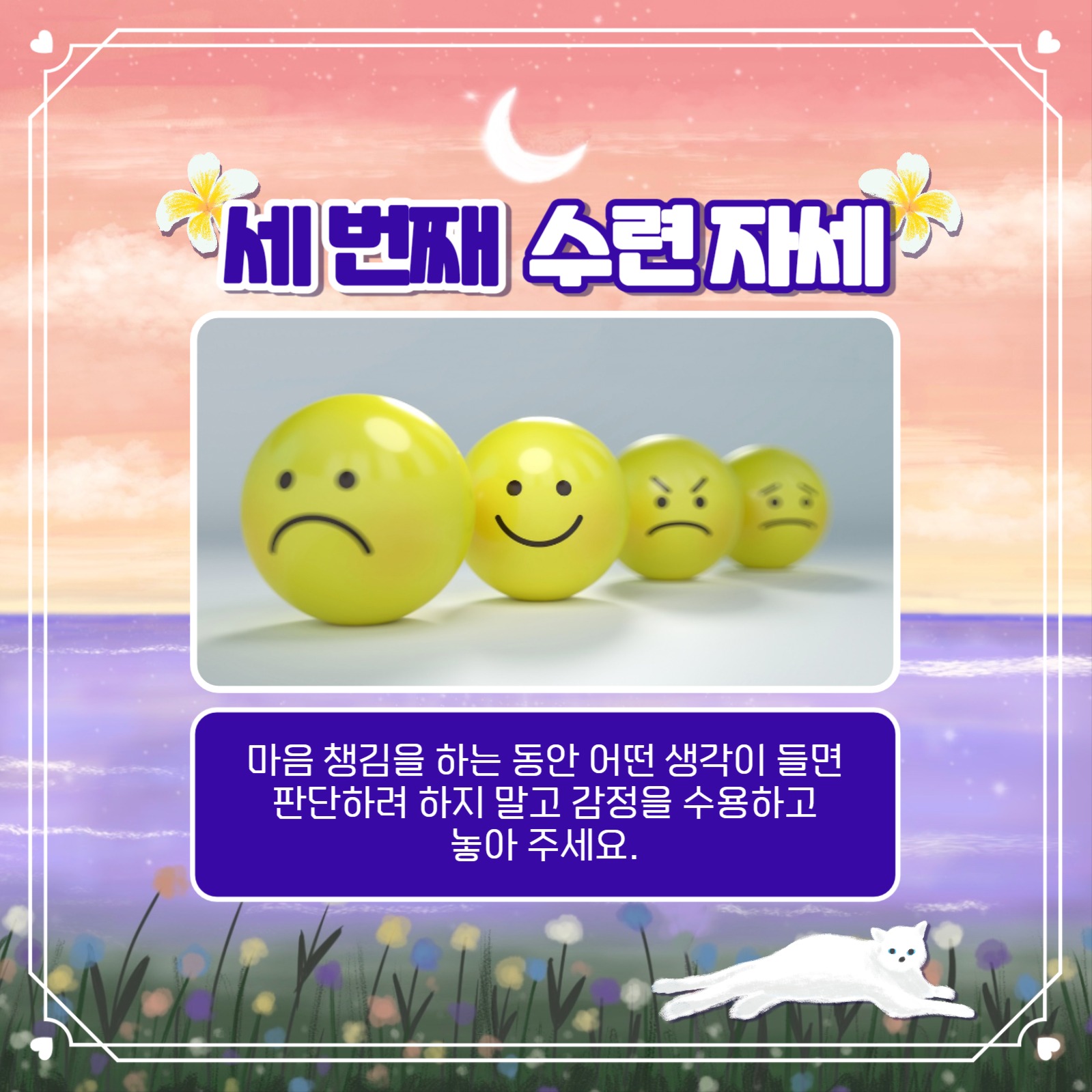 마음 챙김 수련하기 카드뉴스