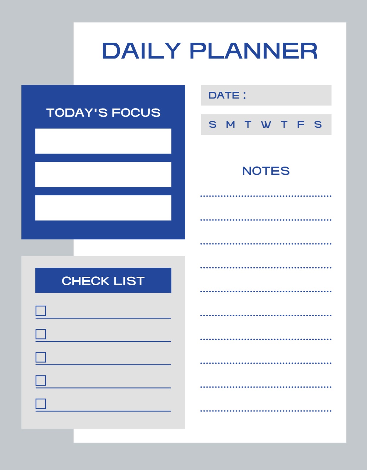 깔끔한 데일리 플래너 굿노트 템플릿