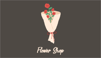 꽃집 심플 명함