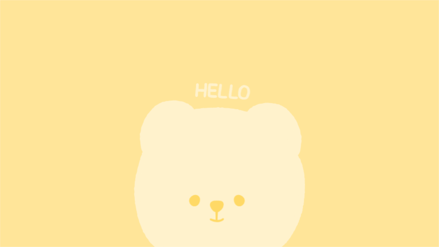 안녕 귀여운 곰돌이 배경화면 PC