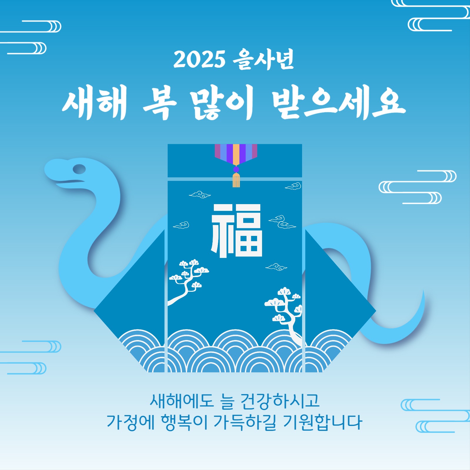 푸른뱀복주머니