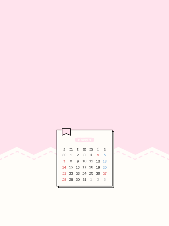 5월 메모지 심플 달력 배경화면