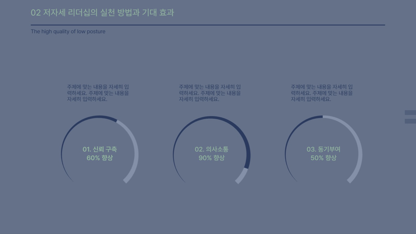 낮은 자세의 고품격 리더십 프로젝트