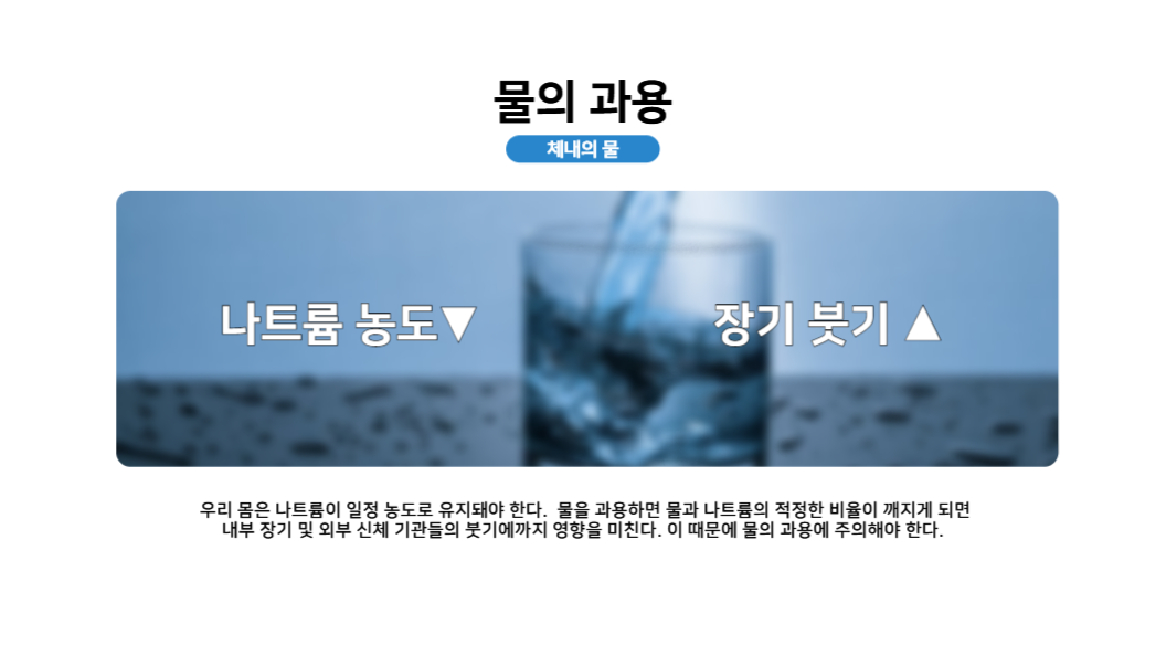 발표피피티_물과 건강의 상관관계