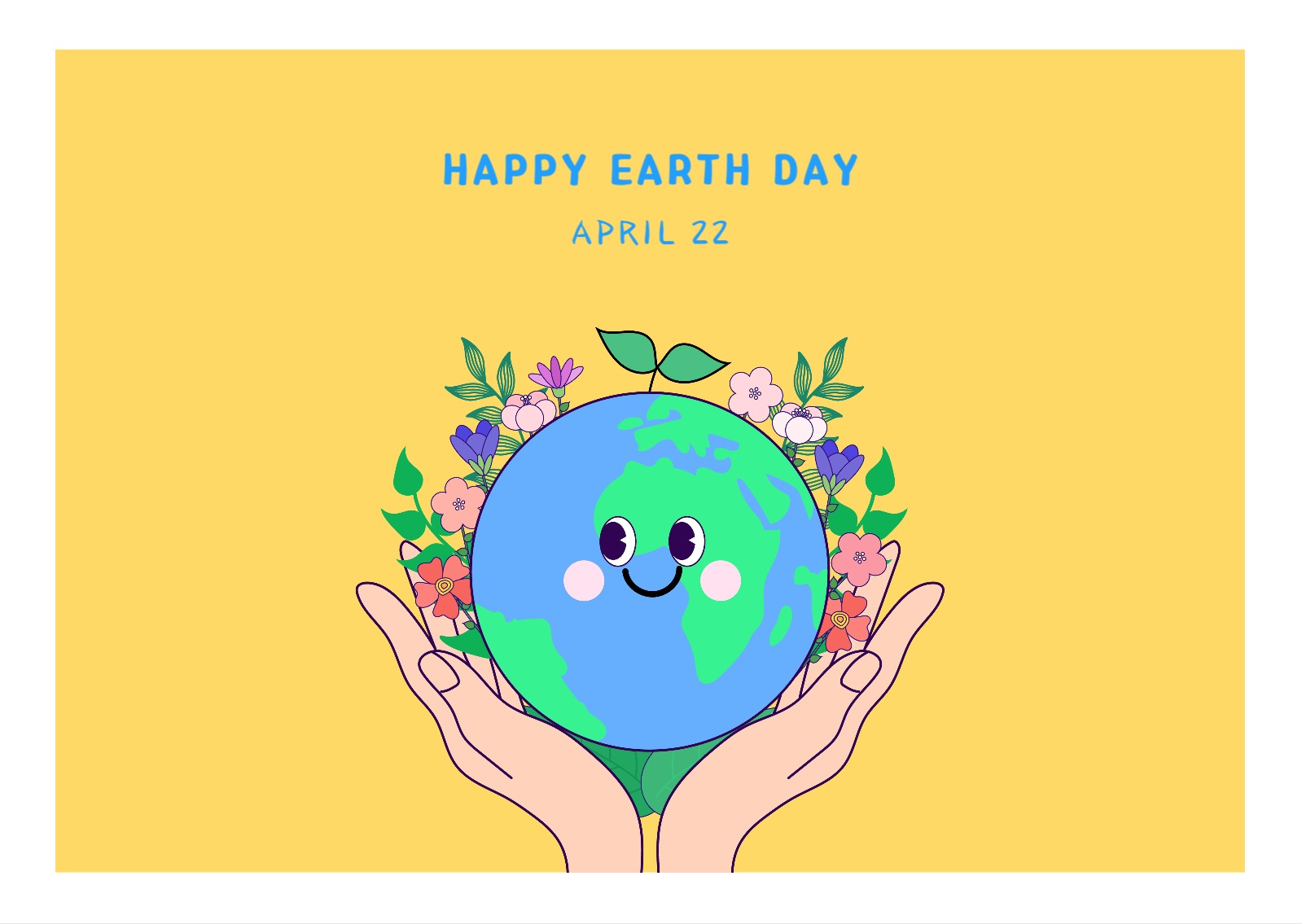 세계 지구의 날 카드 엽서 템플릿