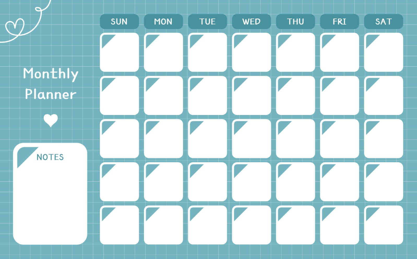 하트한달플래너