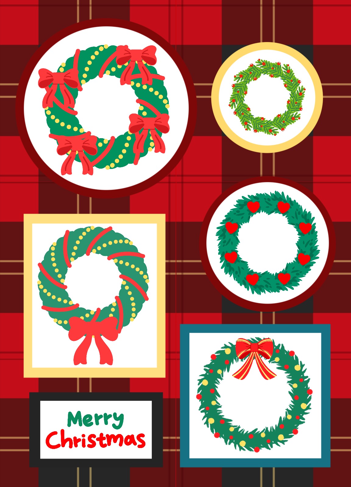 크리스마스 액자 스티커