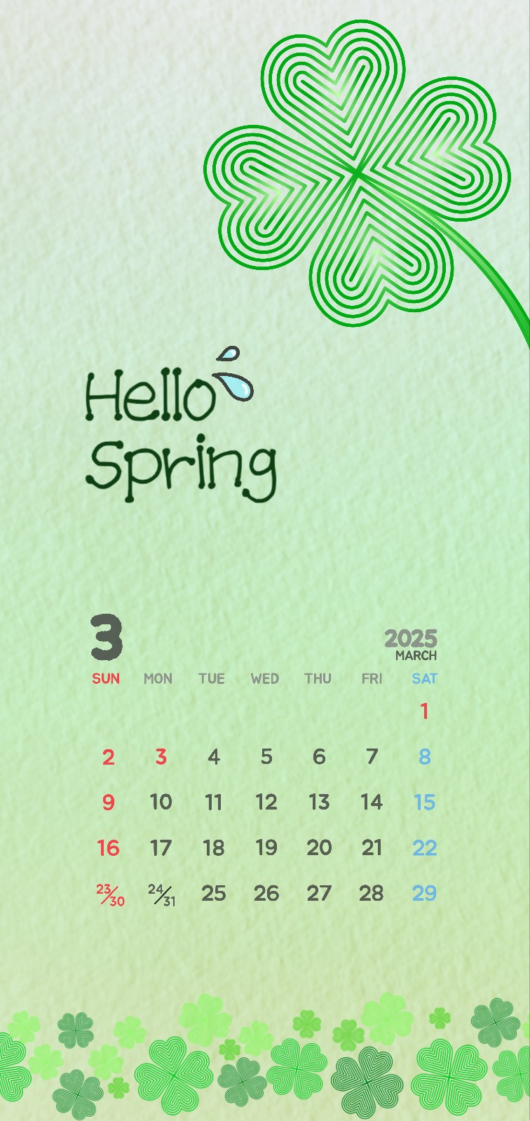 3월달력배경