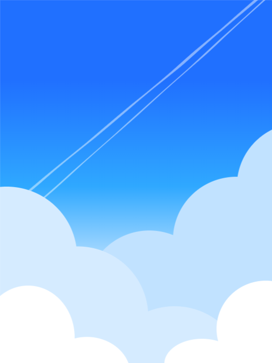 비행기 구름 아이패드 배경화면