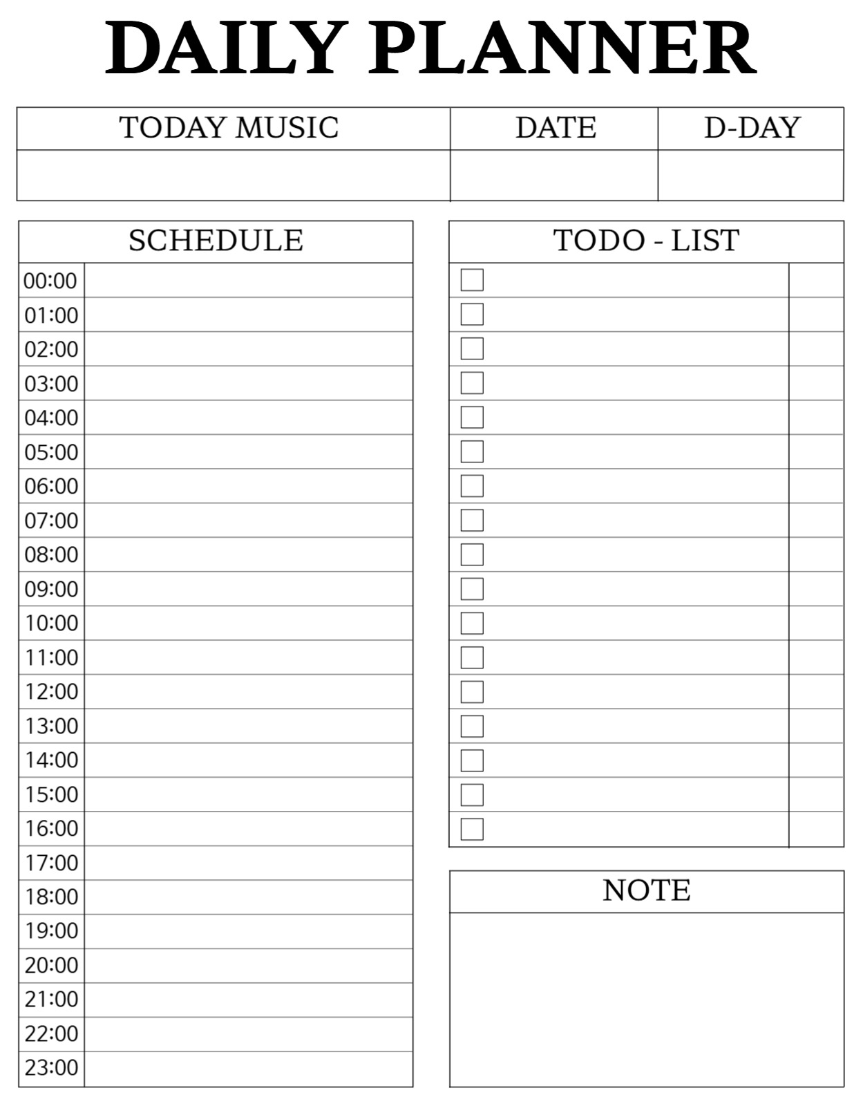 굿노트 데일리 플래너 세로 버전