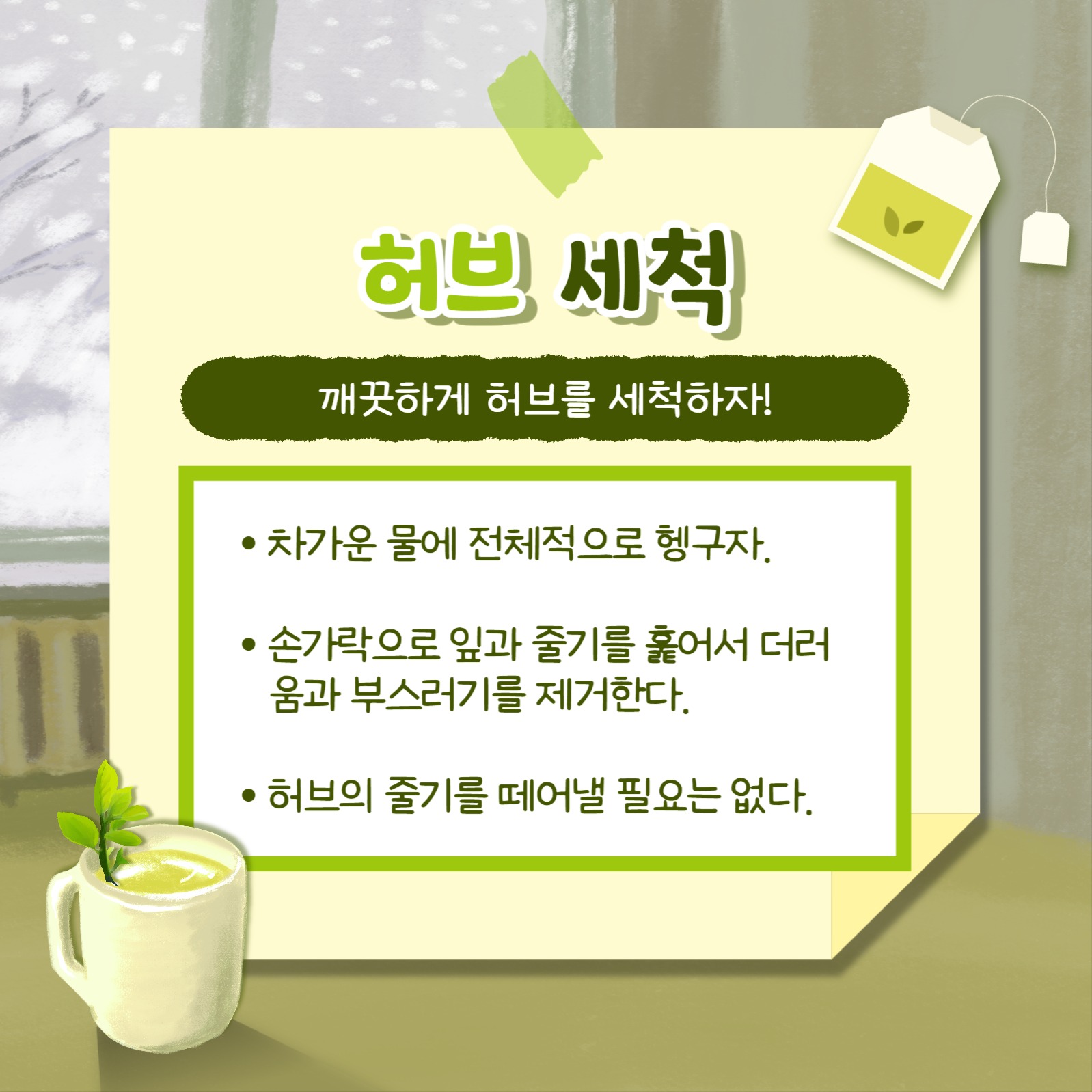 허브티 만드는 법 카드뉴스
