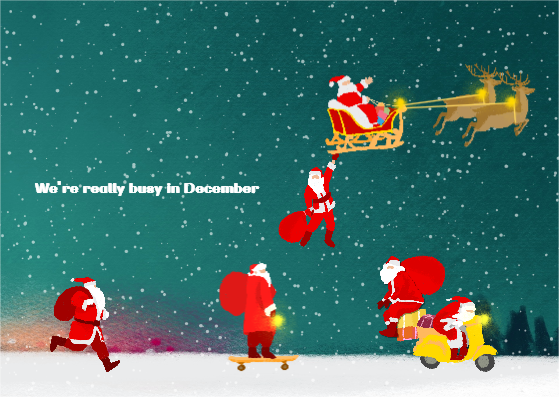 크리스마스 시즌 엽서