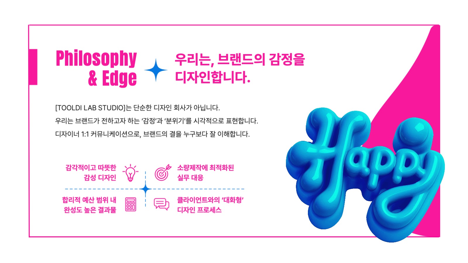 심플회사소개서, 디자인