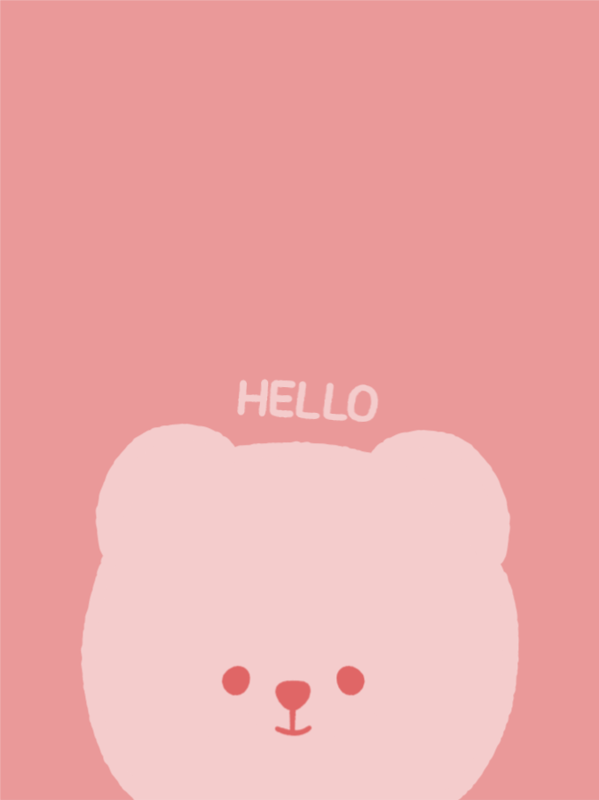 안녕 귀여운 곰돌이 배경화면 아이패드