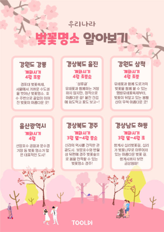  우리나라 벚꽃명소 알아보기