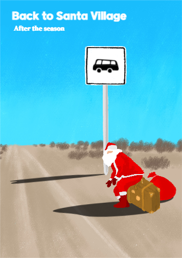 산타마을로 돌아가는 길