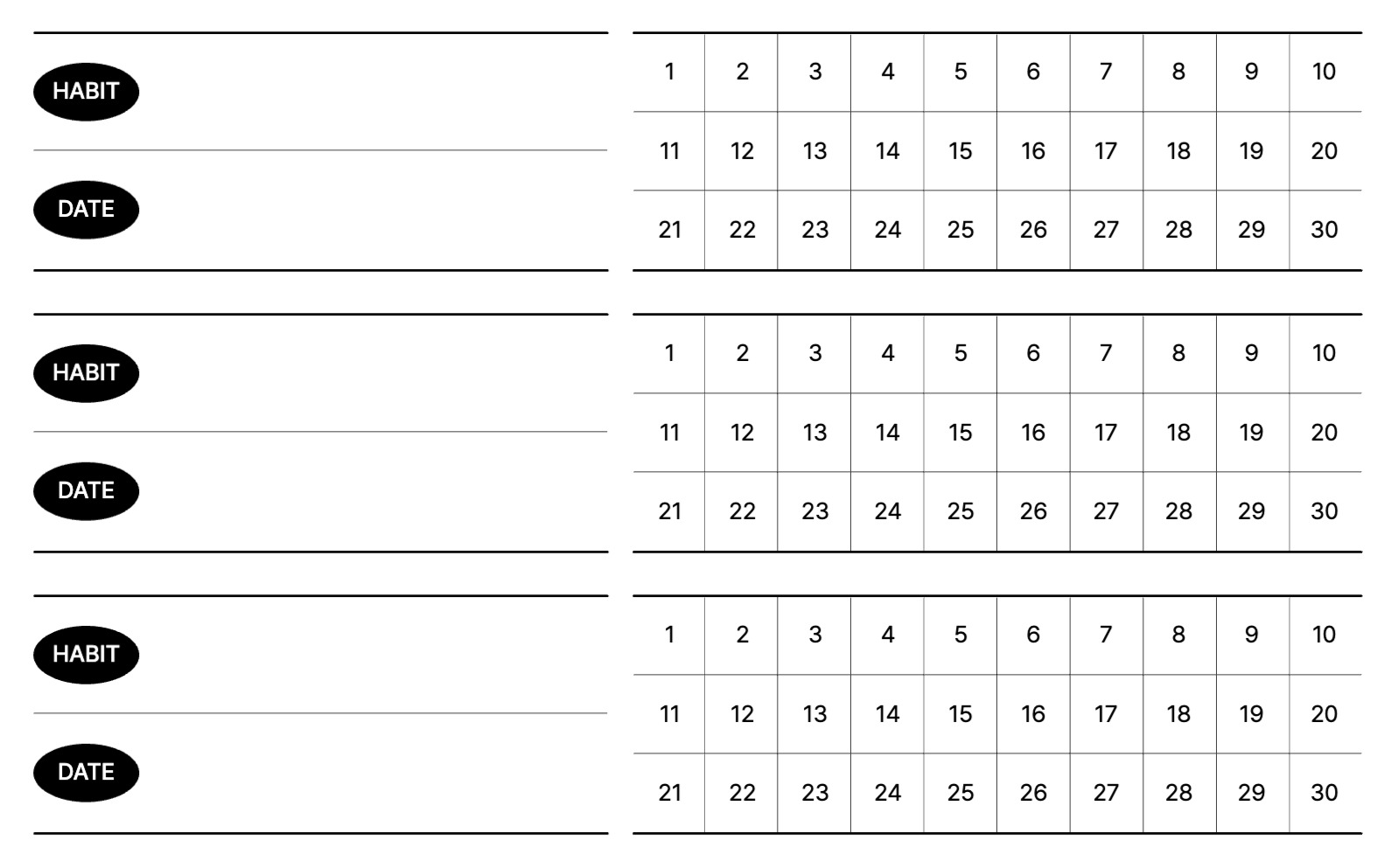 심플한 30일 해빗트래커