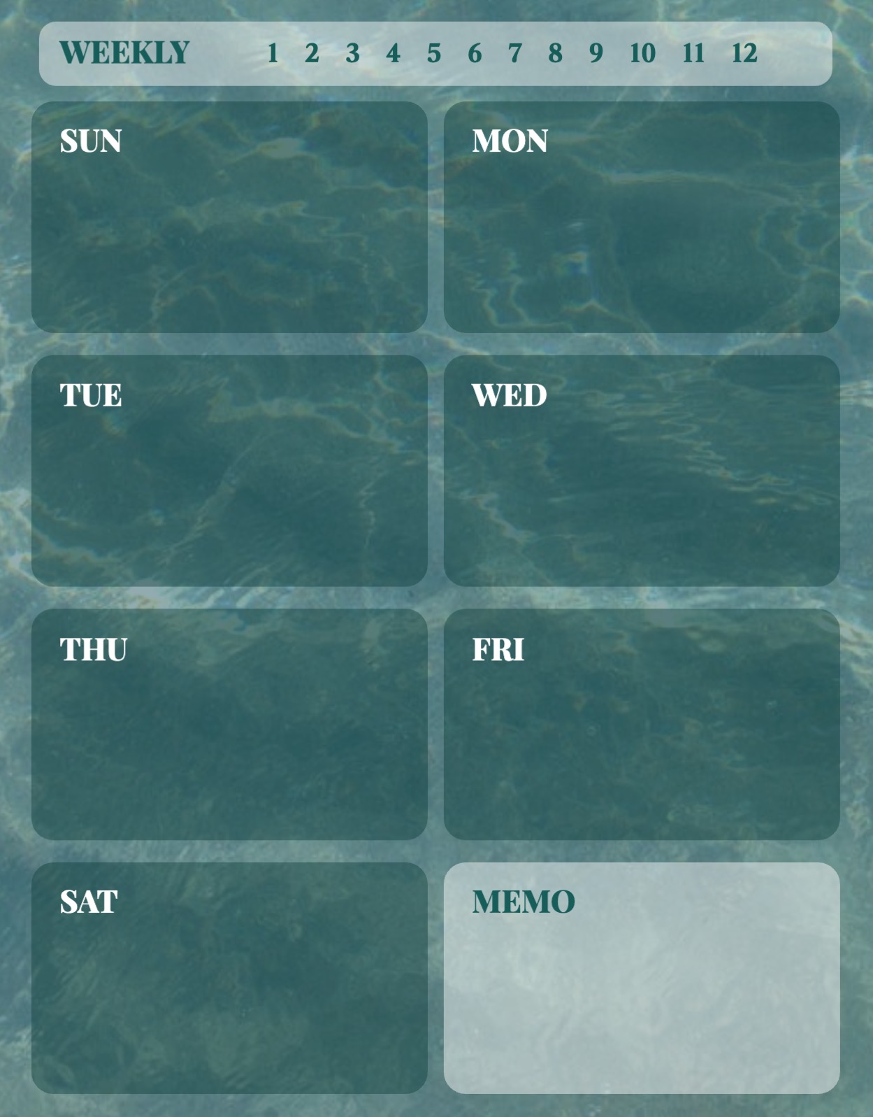 바다 배경 위클리