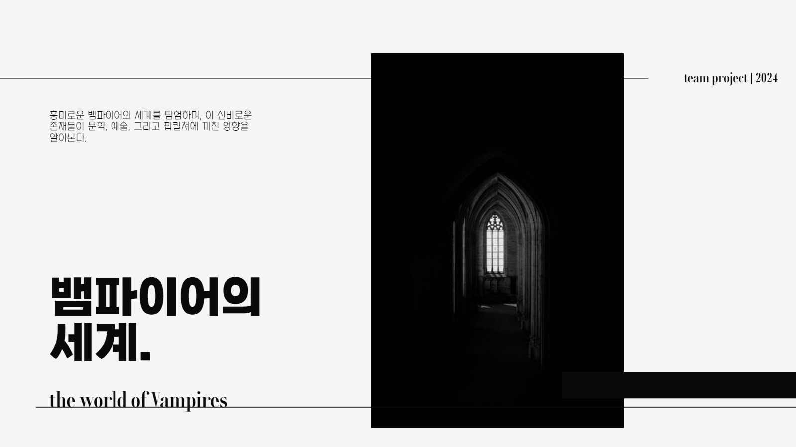 흑백 모노톤 심플한 프레젠테이션